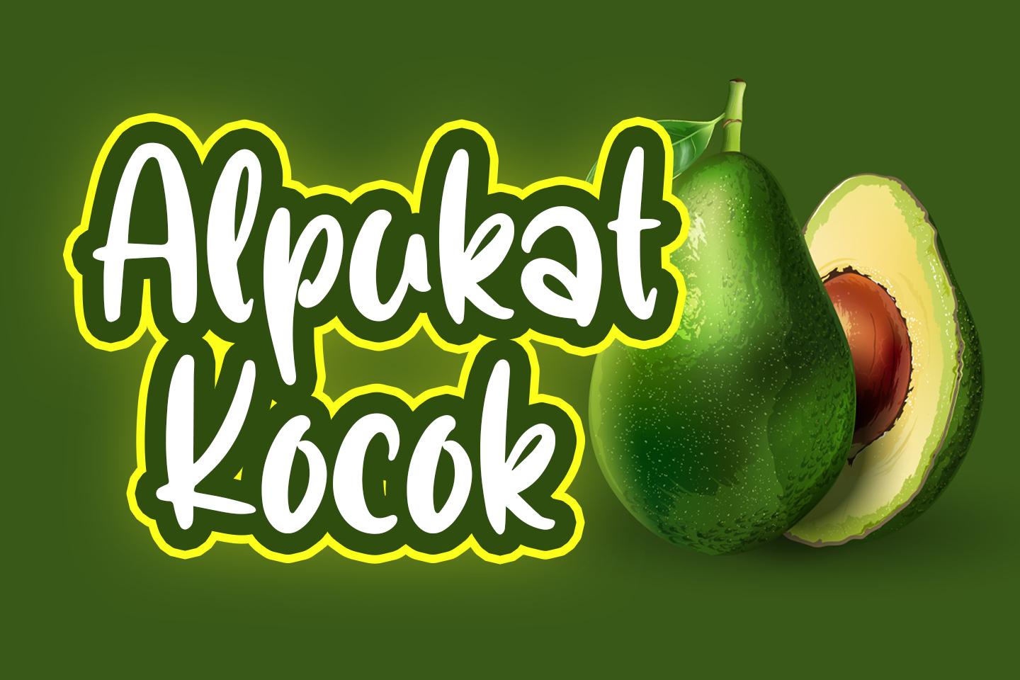 Alpukat Kocok Font