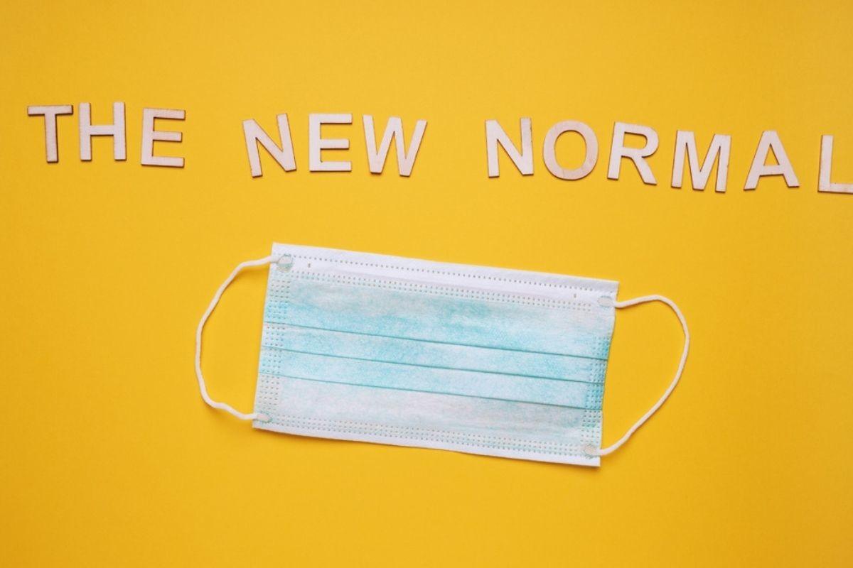 The New Normal Text with Face Mask