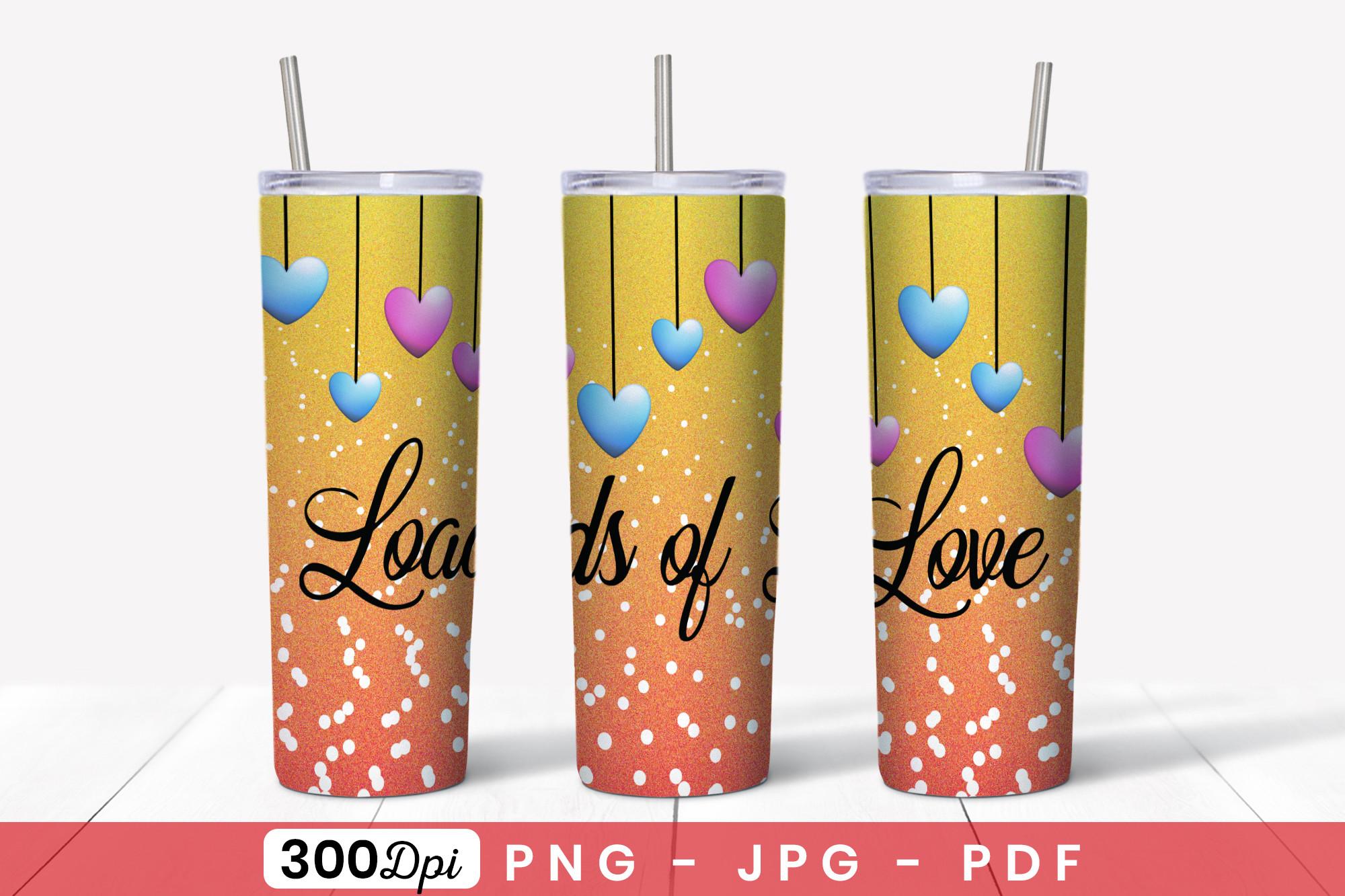 Valentine's Day Skinny Tumbler Wrap PNG
