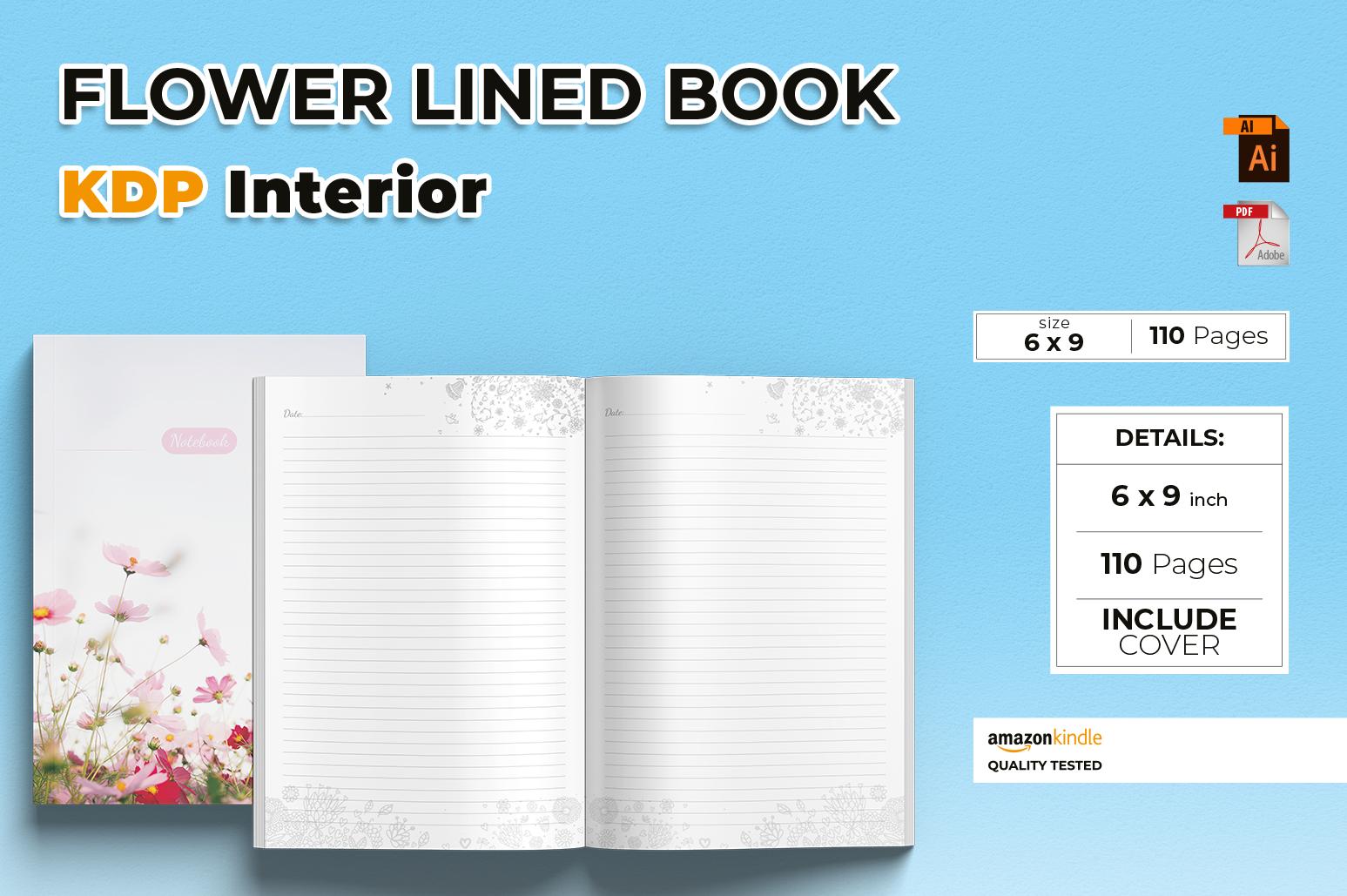 Flower Lined Notebook