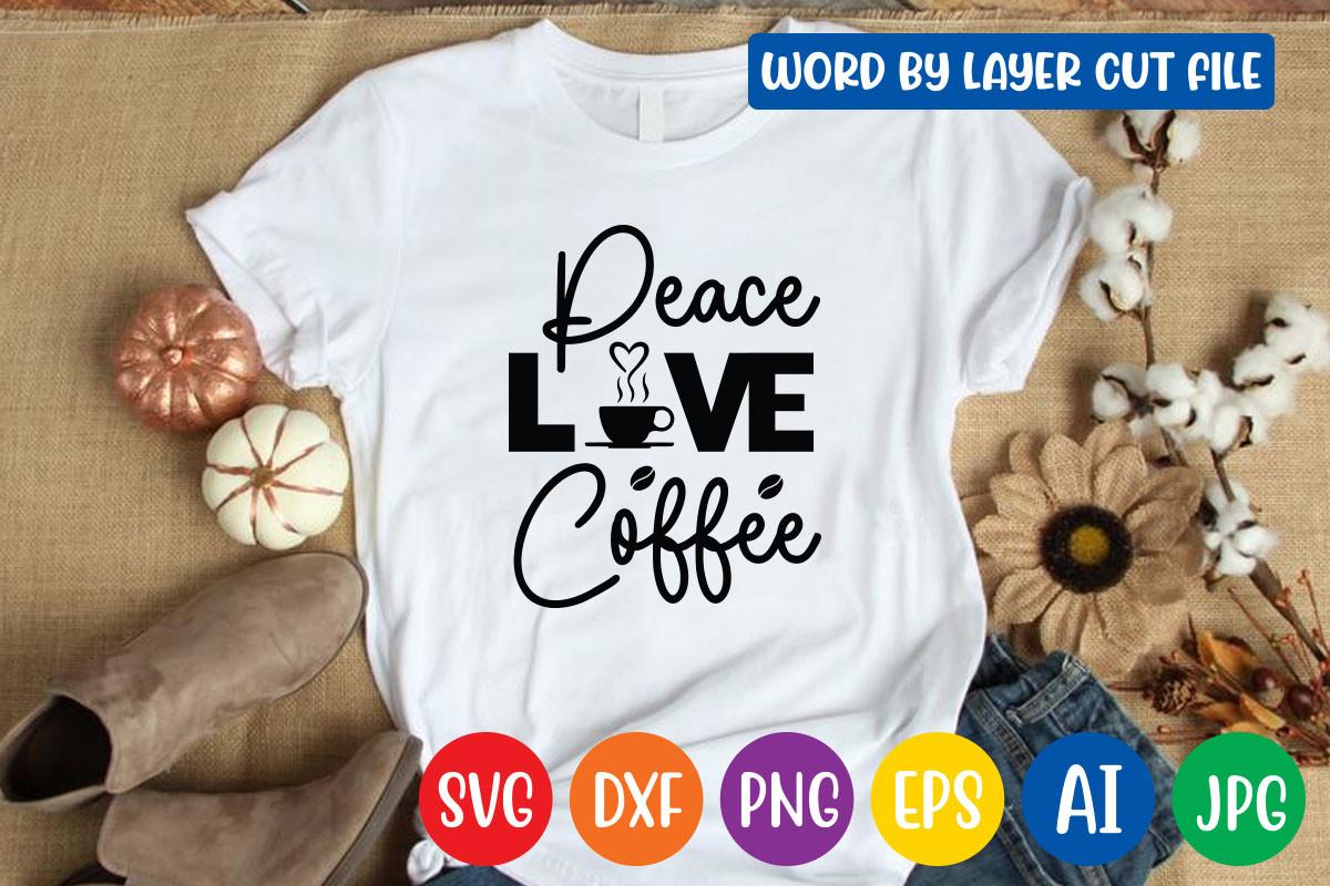 Peace Love Coffee Svg Design