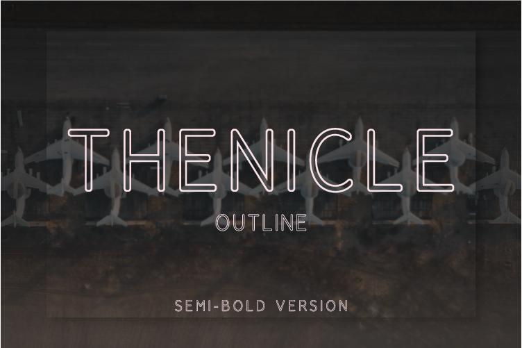 Thenicle Outline Semi-Bold Font