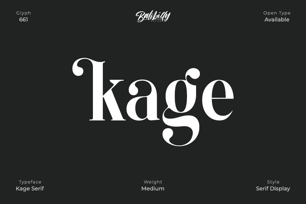 Kage - Medium Font