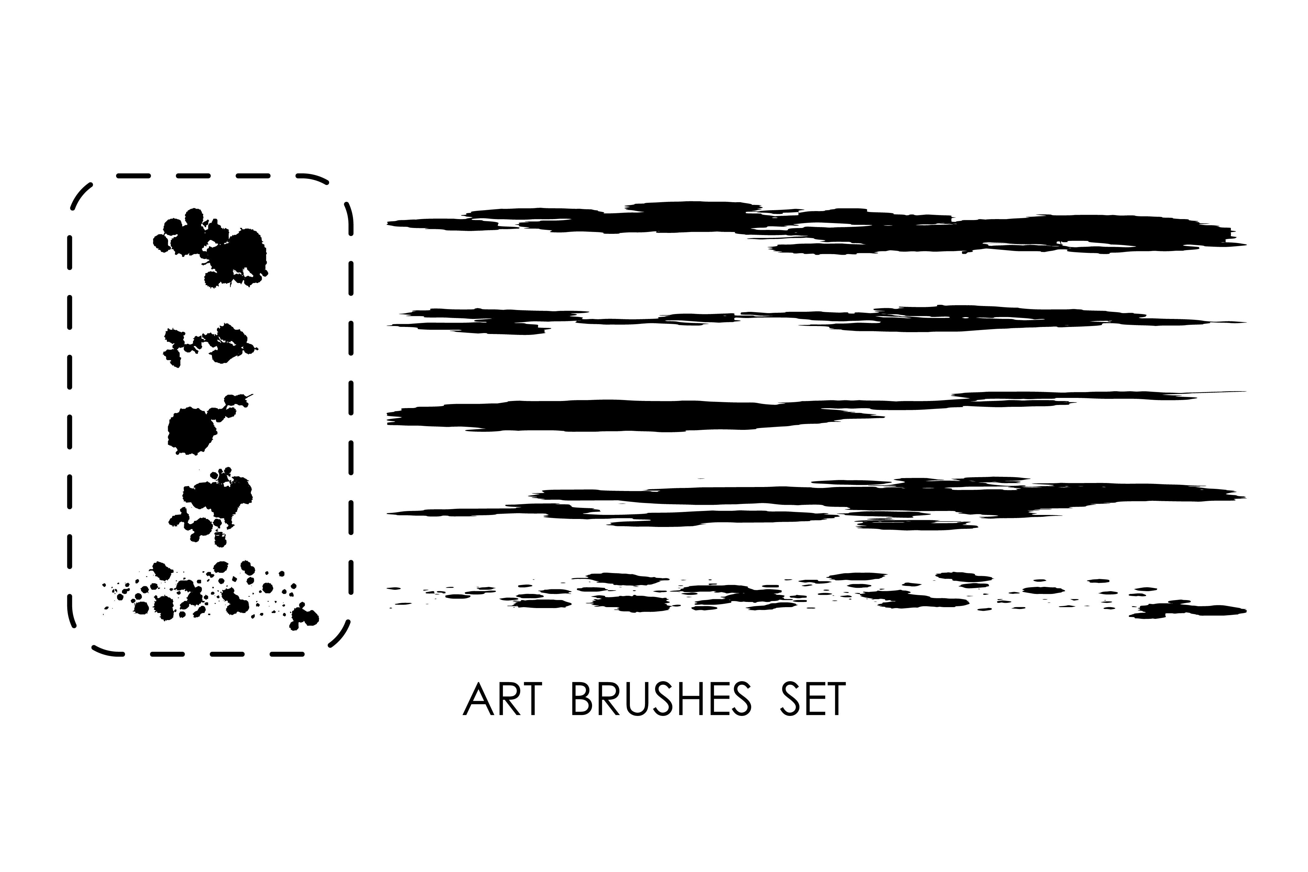 Paint Droped ART BRUSHES SET. Careless B