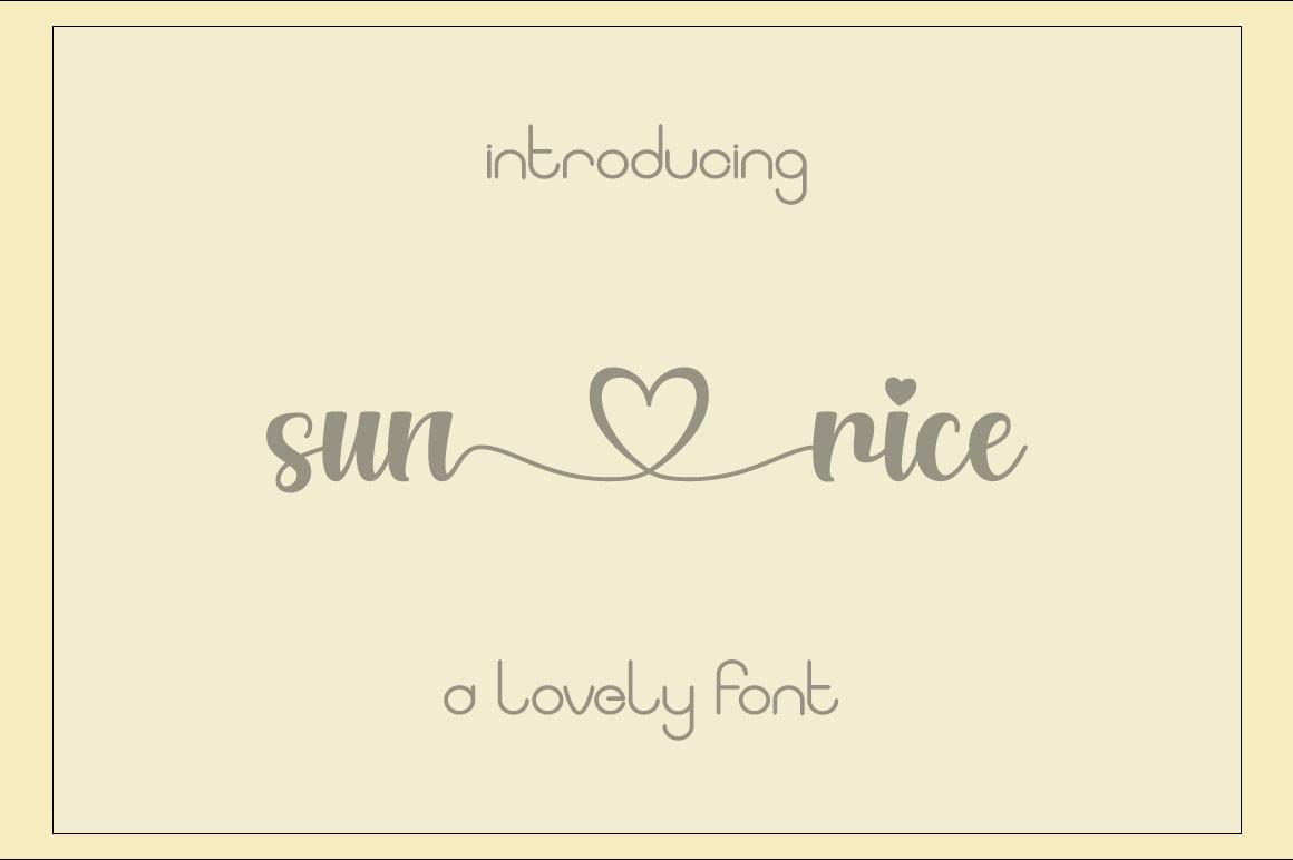 Sunrice Font