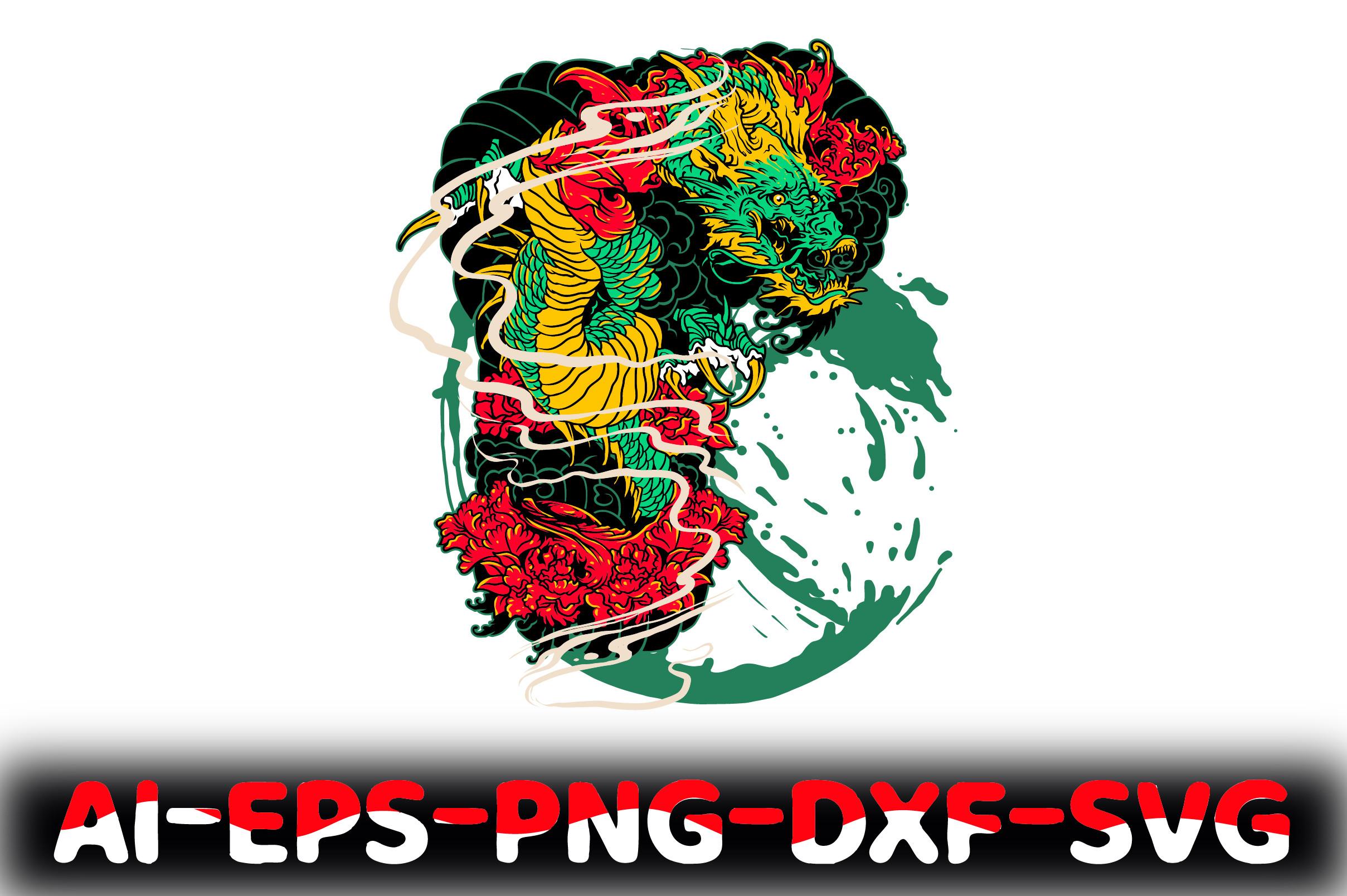 Vector Japanese Dragon