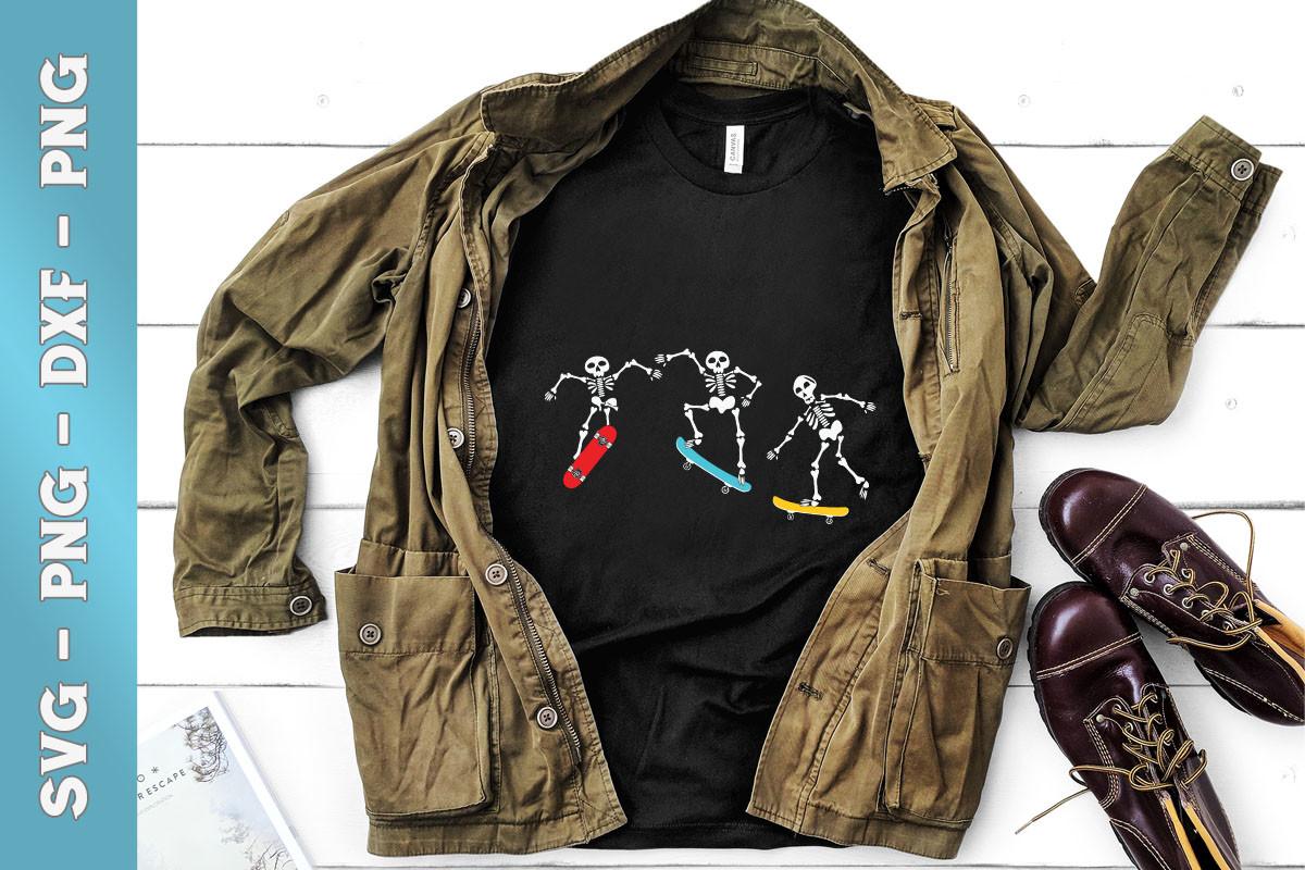 Skateboarding Skeletons Halloween Skate