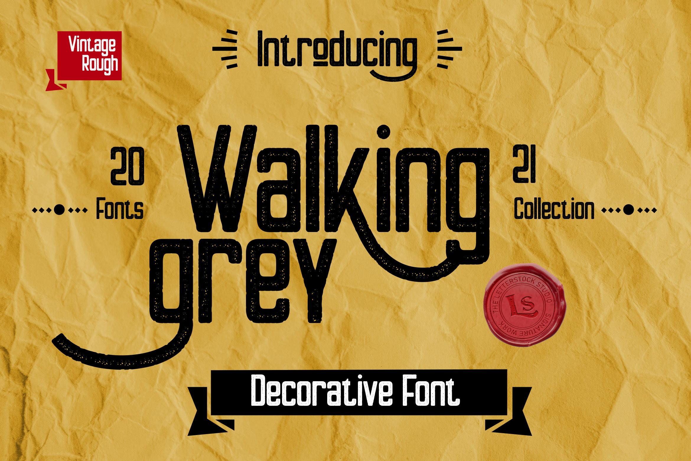 Walking Grey Font