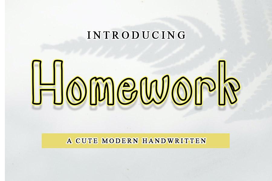Homework Font