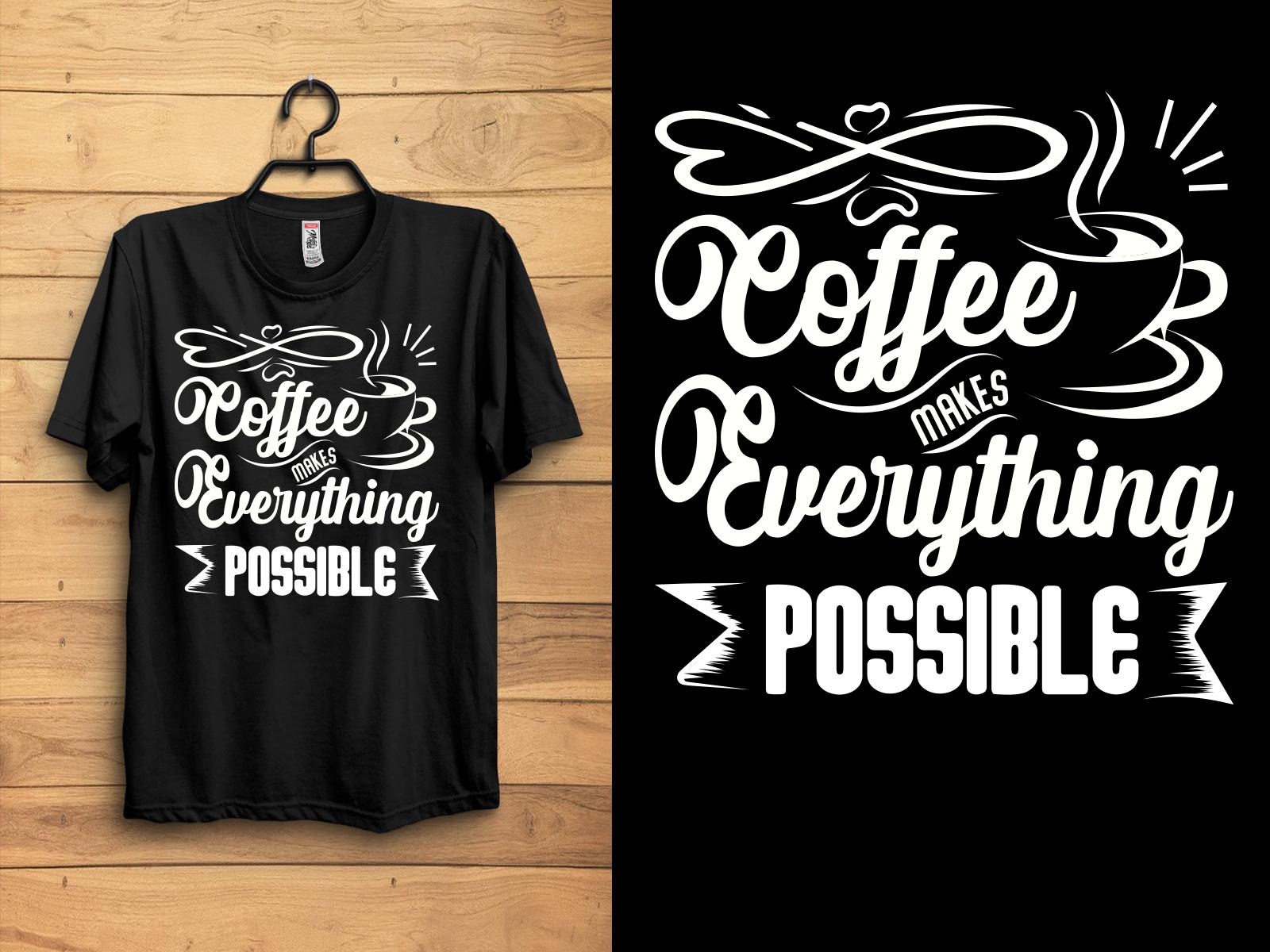 Coffee Typography T-shirt Design