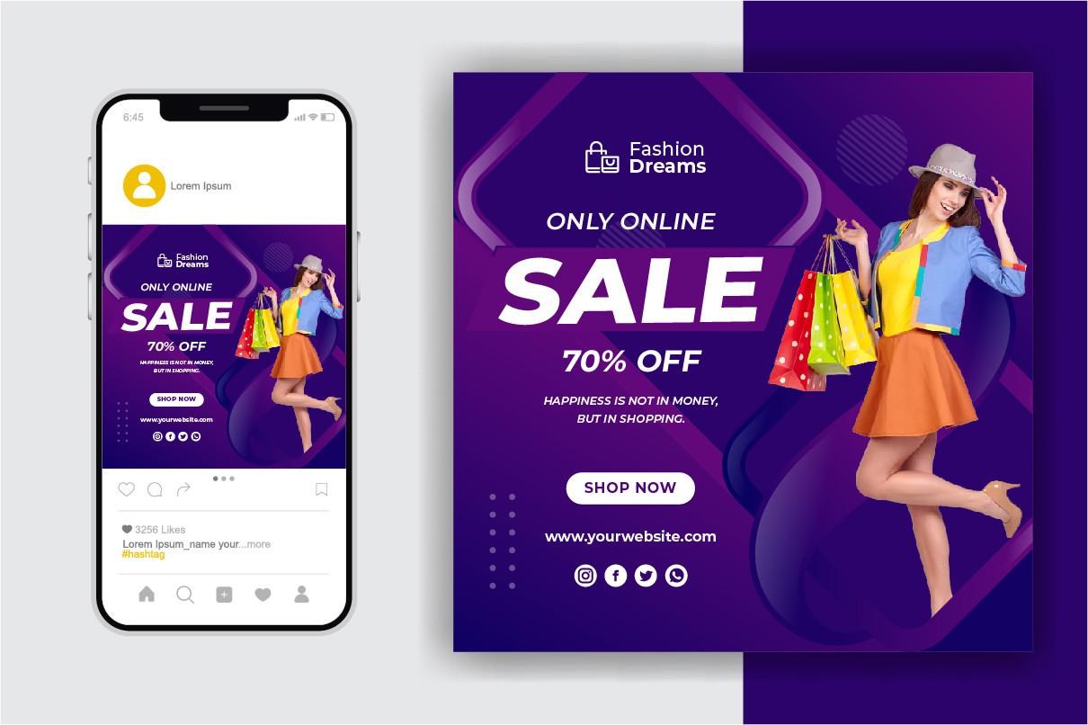 Fashion Sale Social Media Post Template