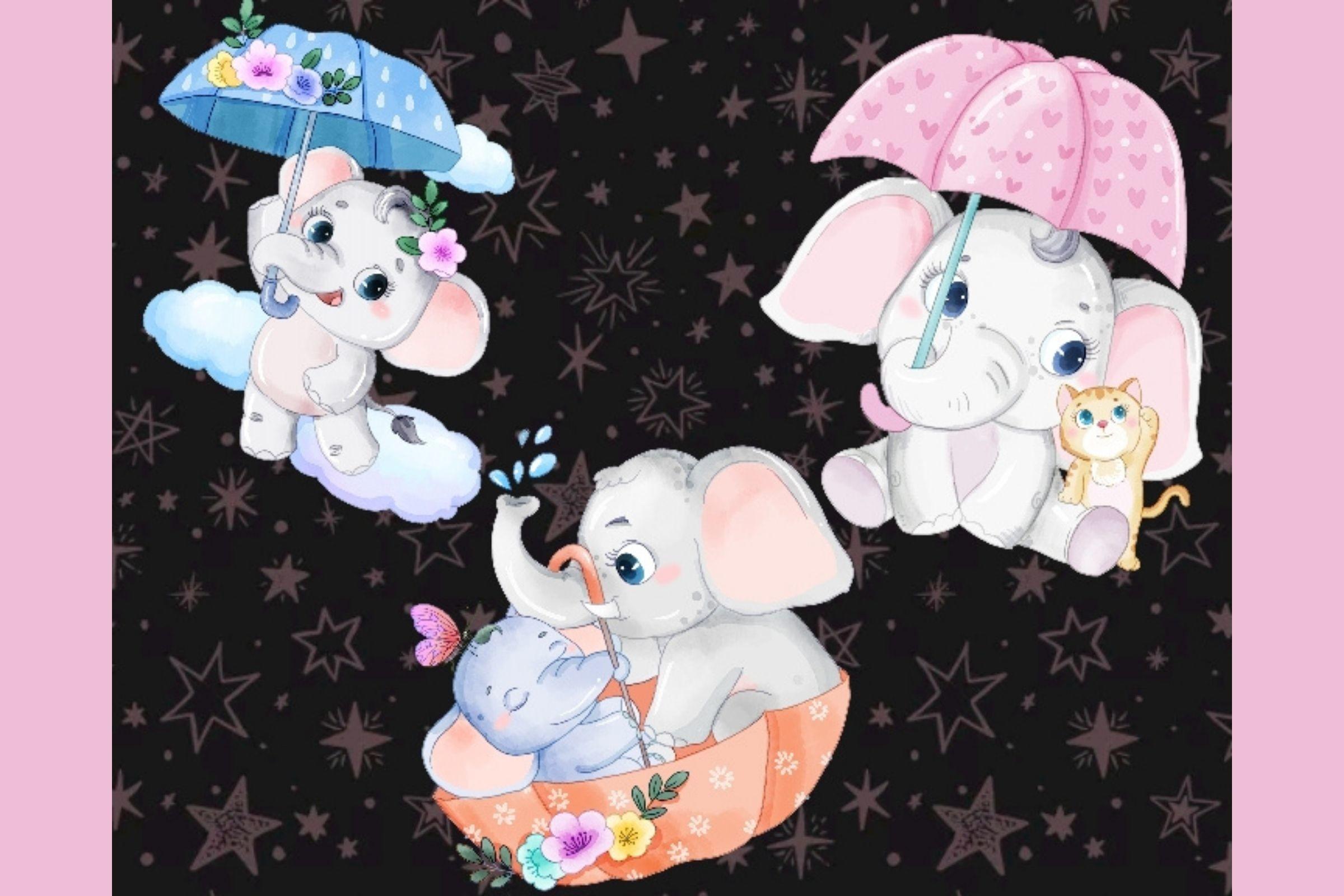 Little Elephant is Playing in the Air