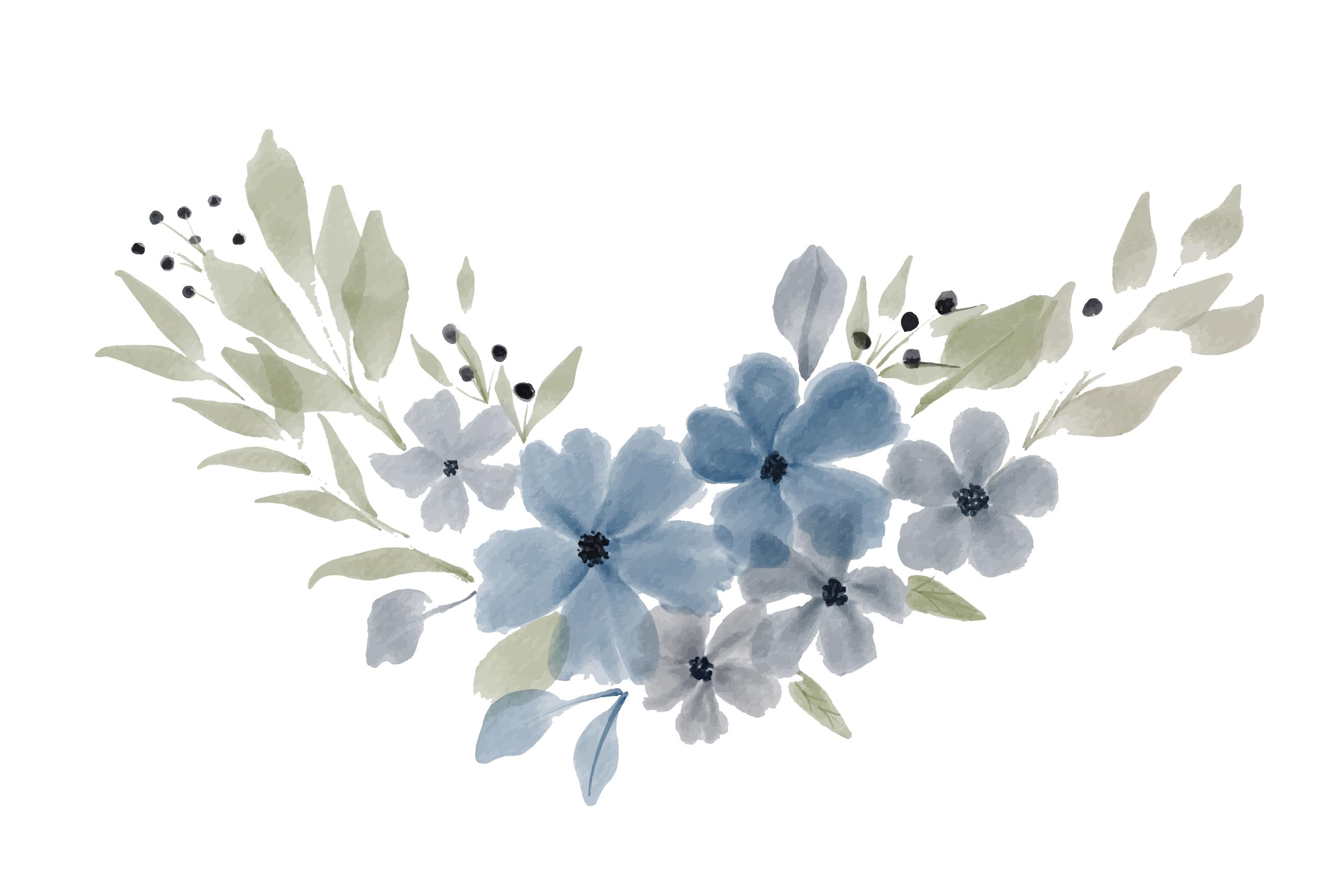 Watercolor Flower, Floral Flower