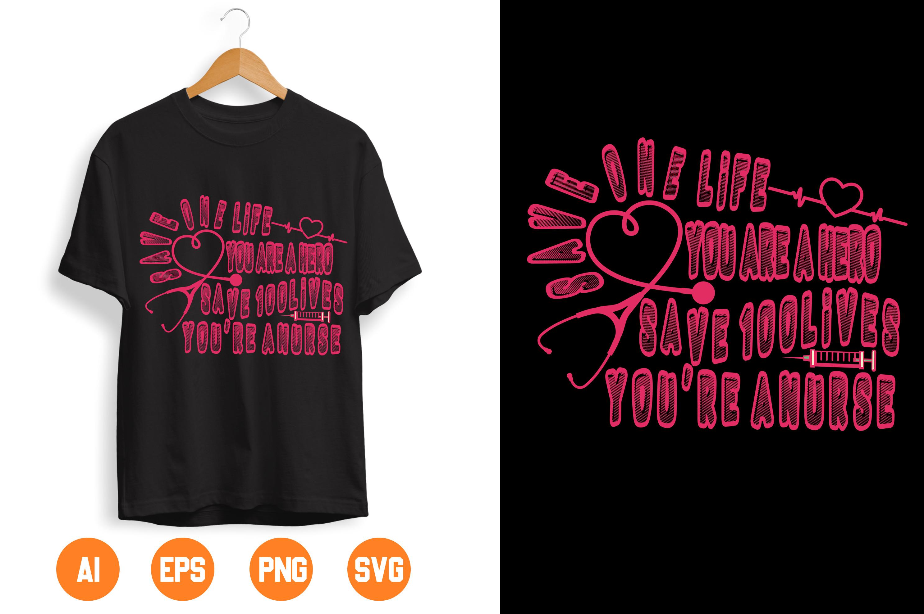 Nurse T-shirt Design 52