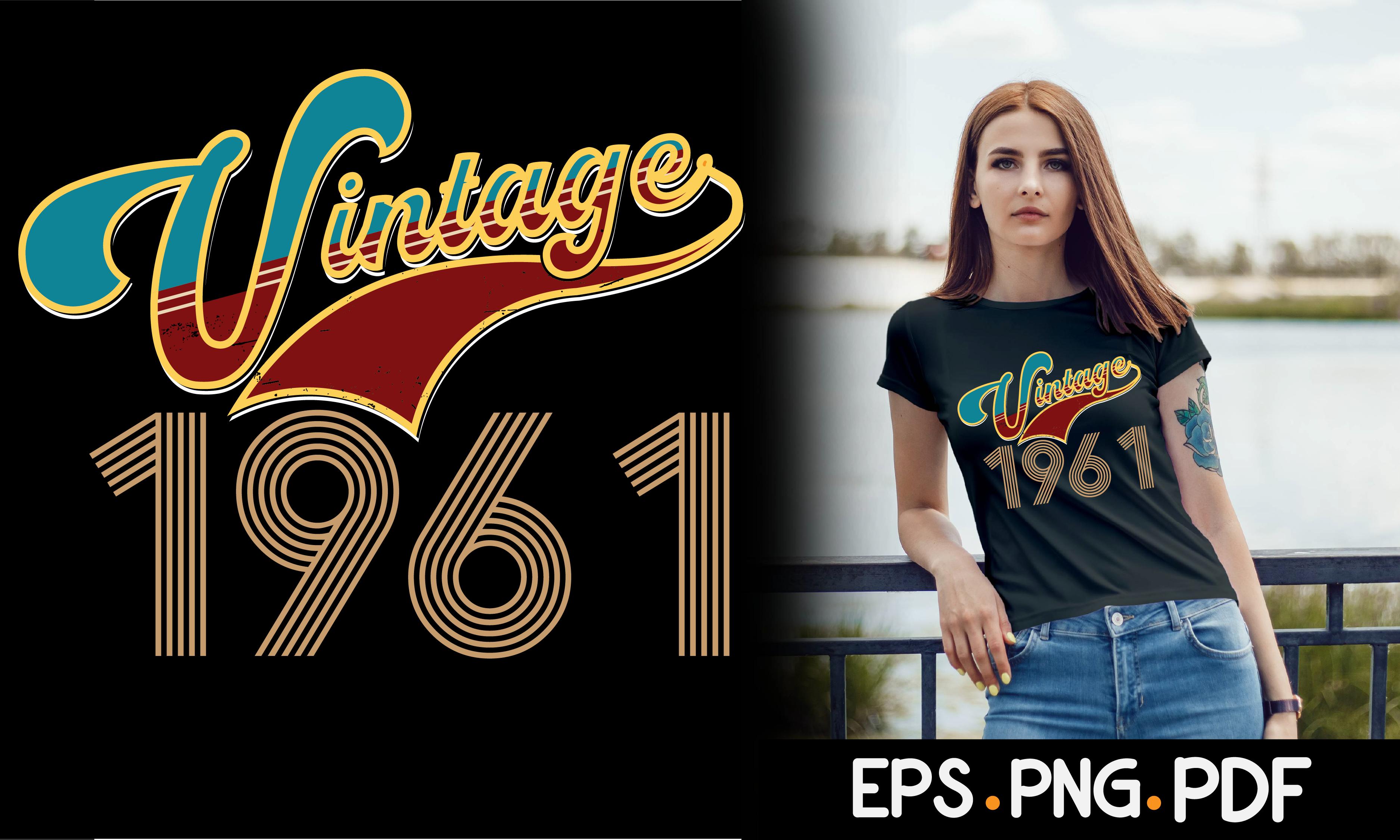 Vintage 1961 T Shirt Birthday