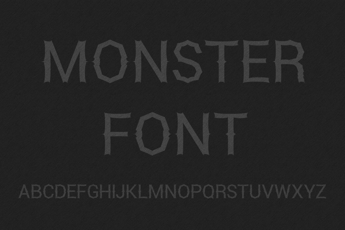 Monster Font with Black Background Font