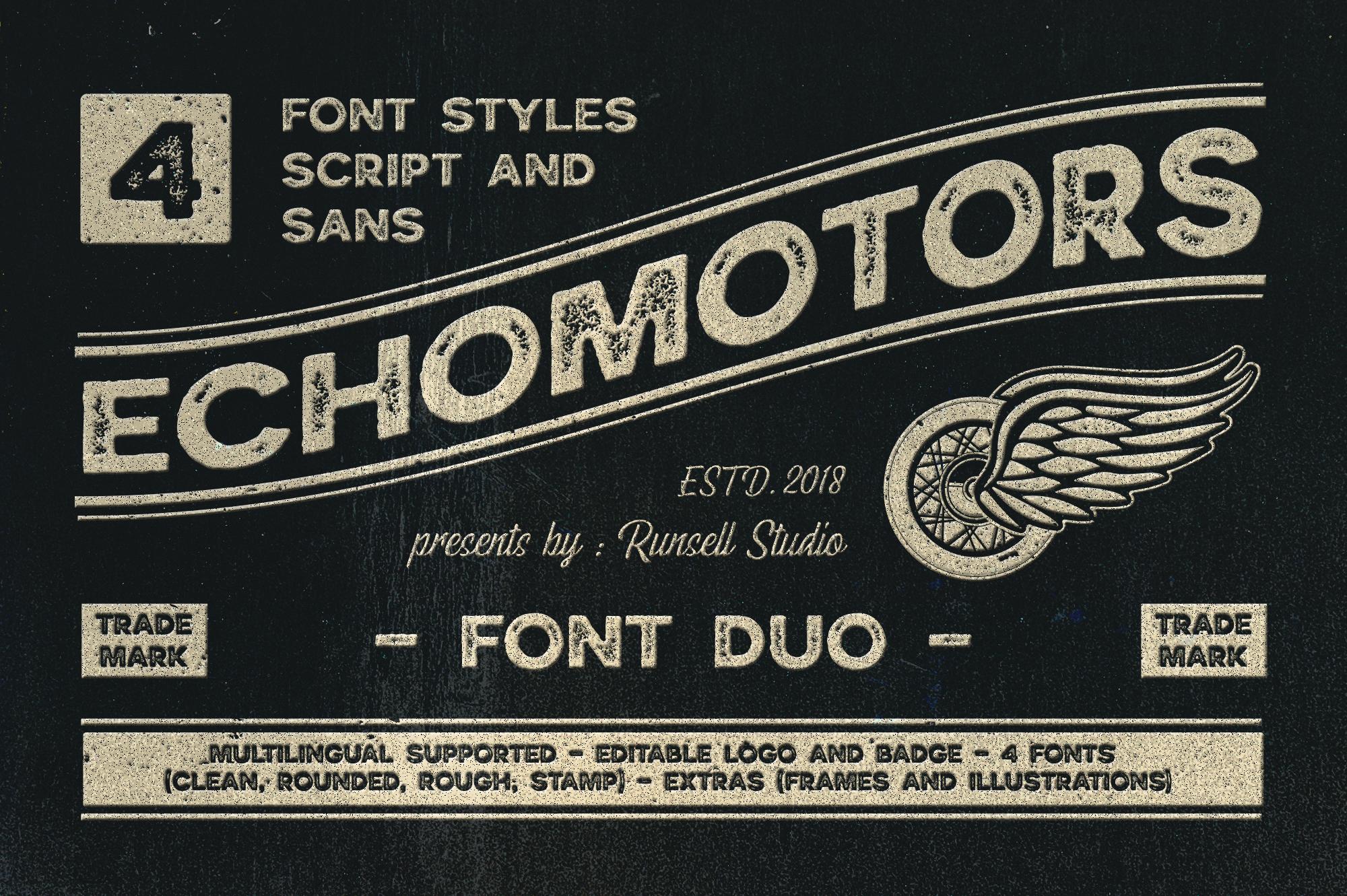 Echomotors Family Font