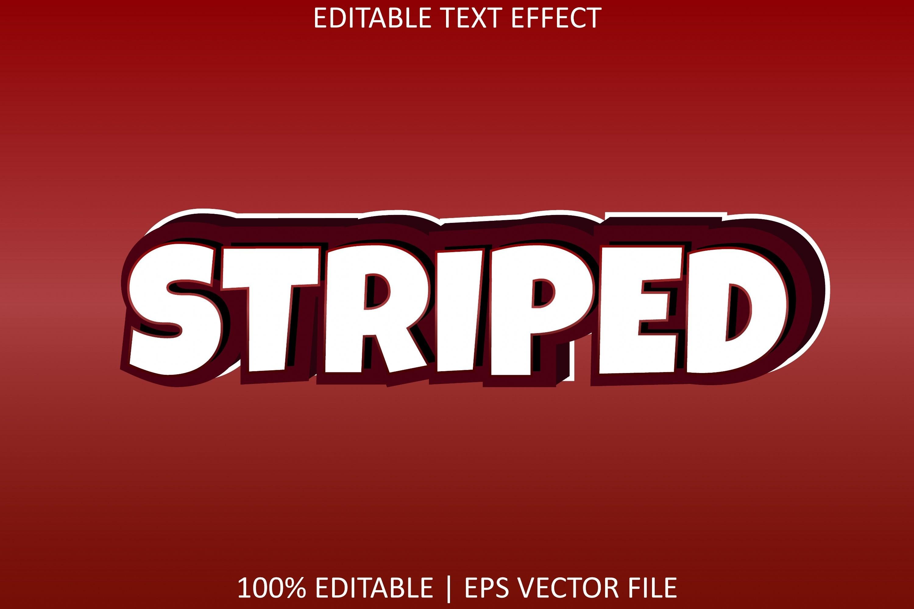 Striped with Modern Style Text Effect