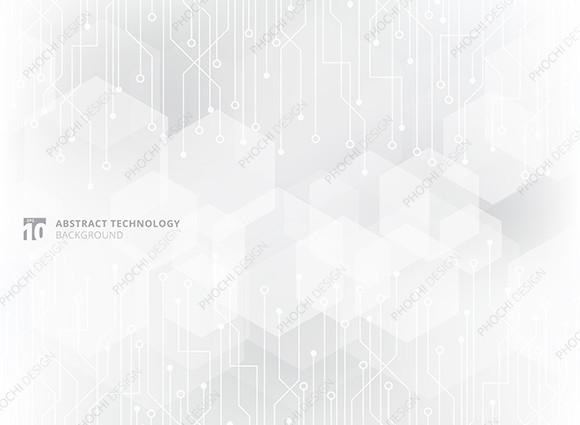 Technology Circuit Board Hexagon Pattern