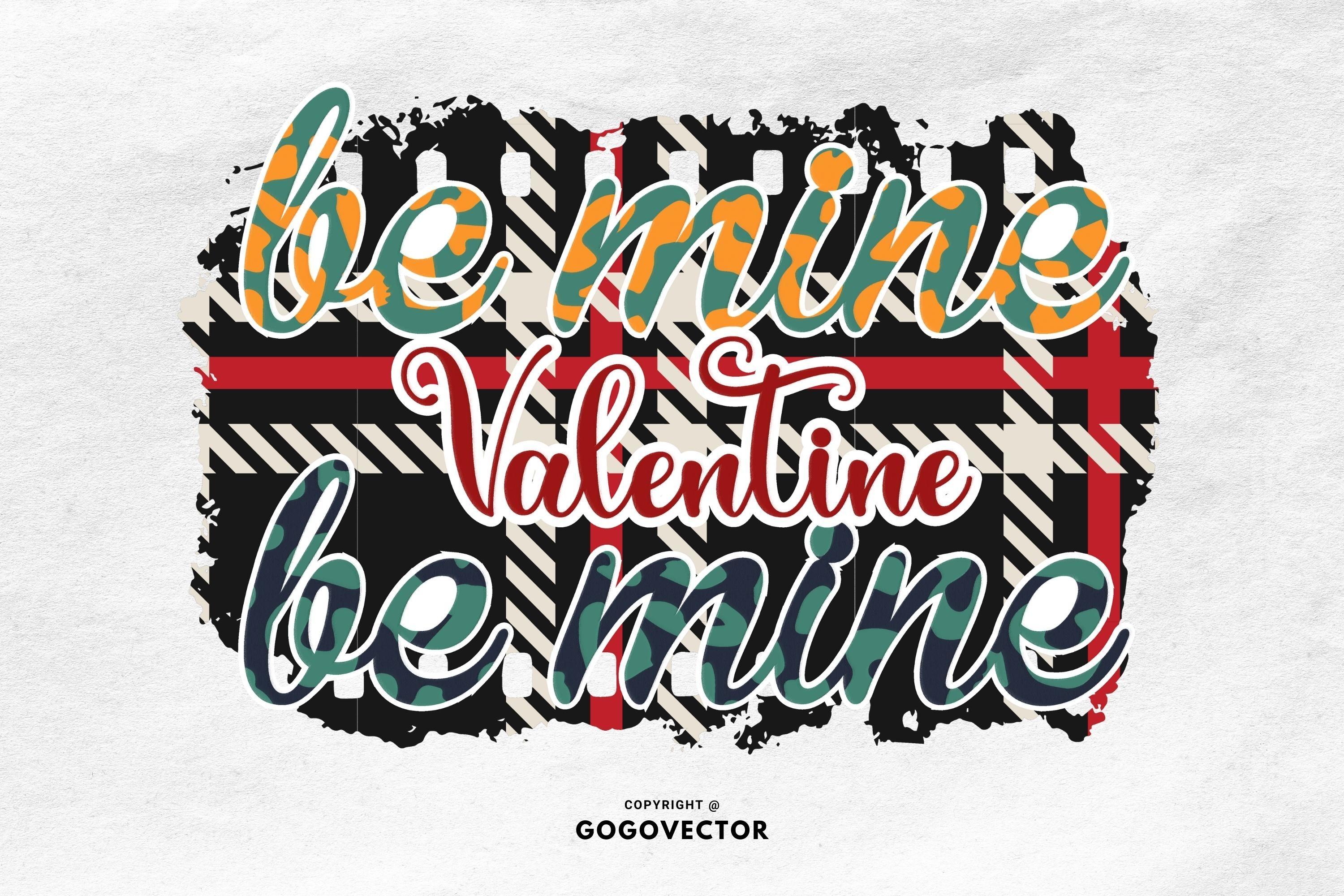 Be Mine Valentine's Png Digital Graphic