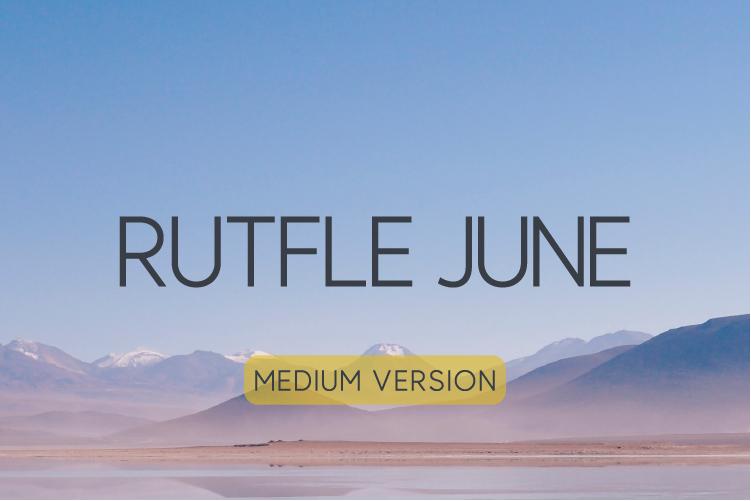 Rutfle June Medium Font