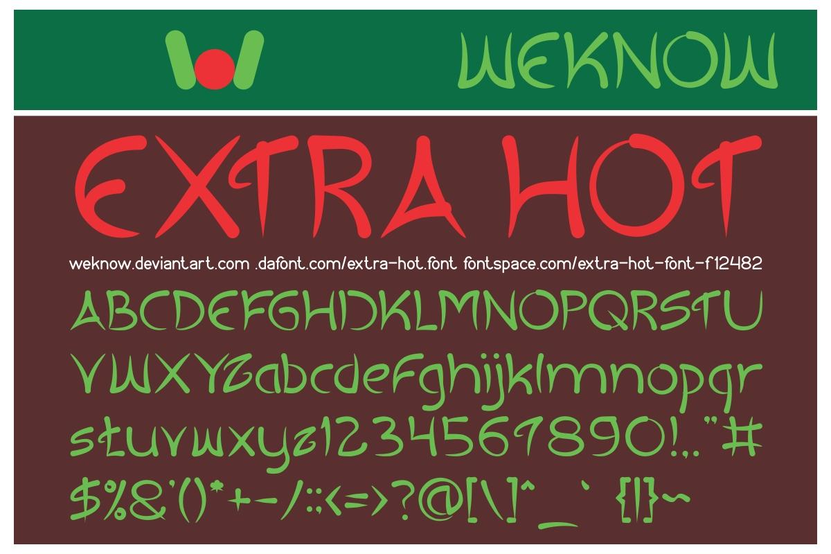 Extra Hot Font