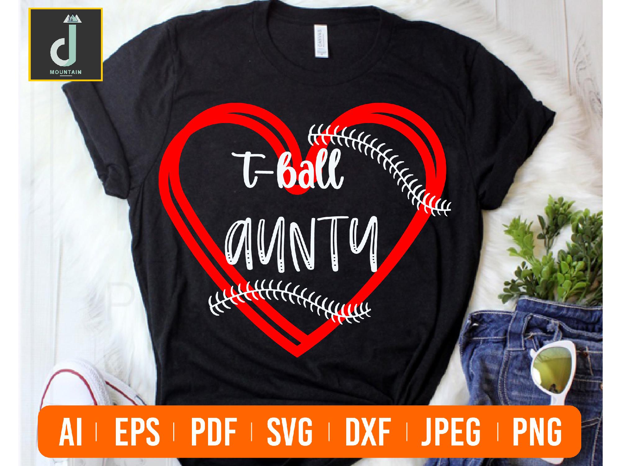 T Ball Aunty Svg Design