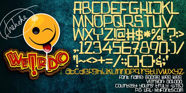 Boogie Wee Wee Font