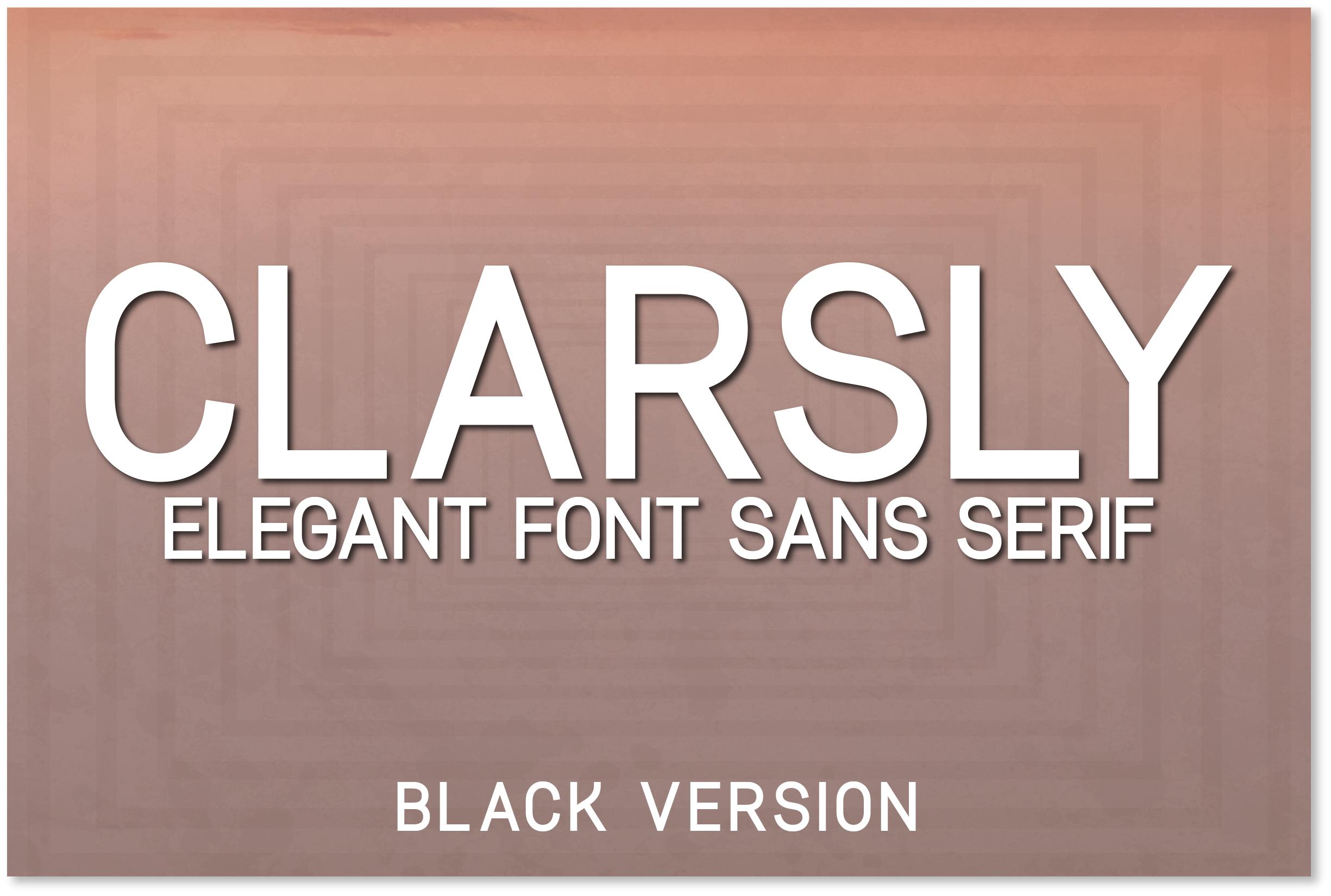 Clarsly Black Font