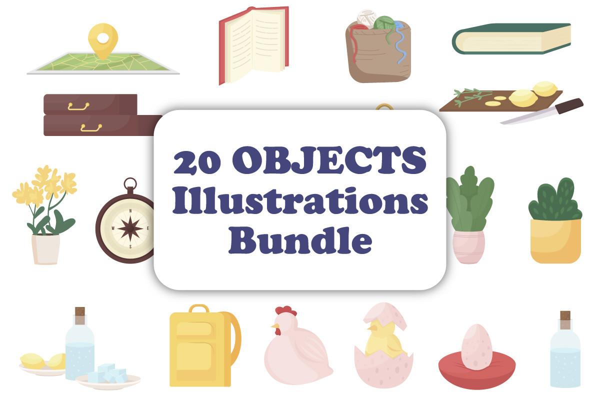 Different Objects Vector Illustrations