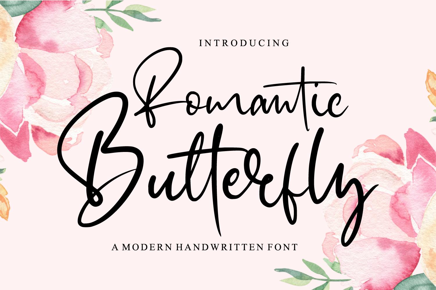 Romantic Butterfly Font