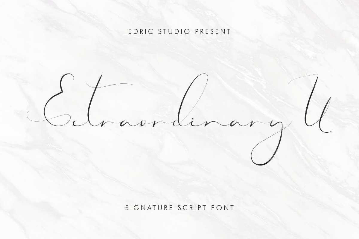 Extraordinary U Font