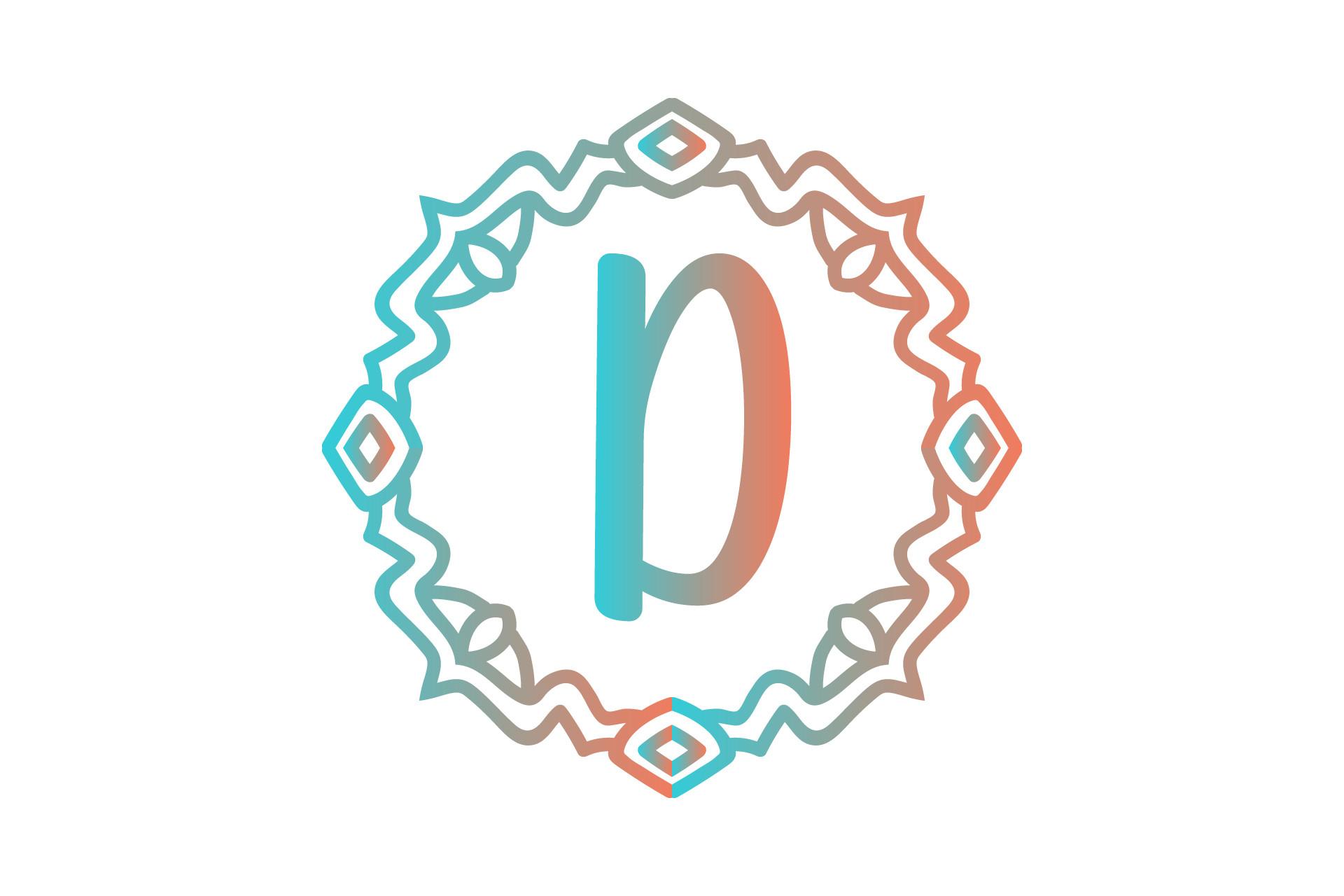 Monogram Calligraphic Illustration Frame