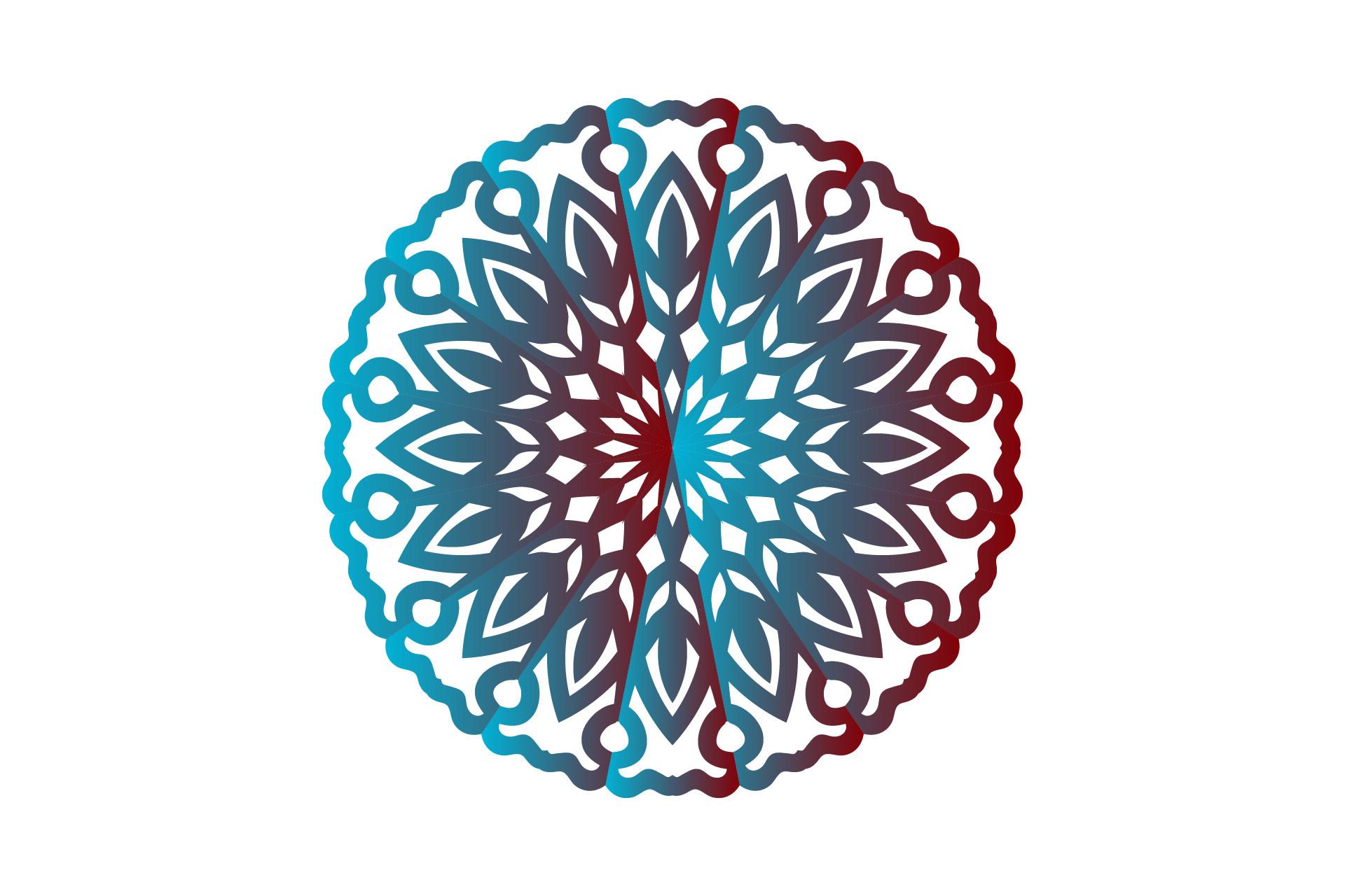 Mandala Gradient Illustration Style Line