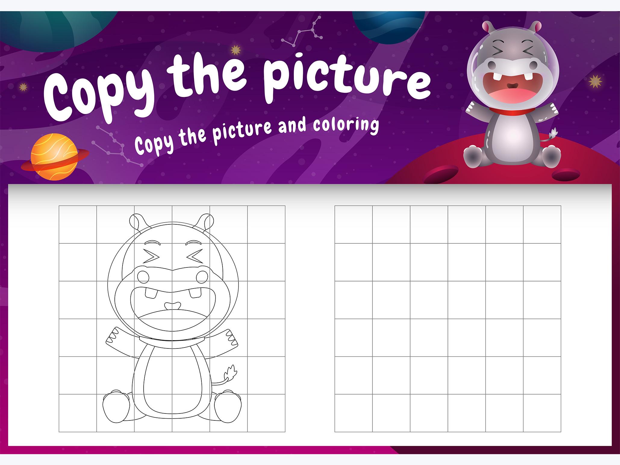 A Hippo Astronaut - Copy the Picture