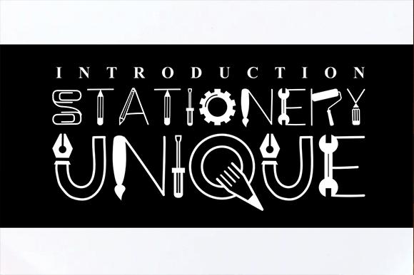 Stationary Unique Font