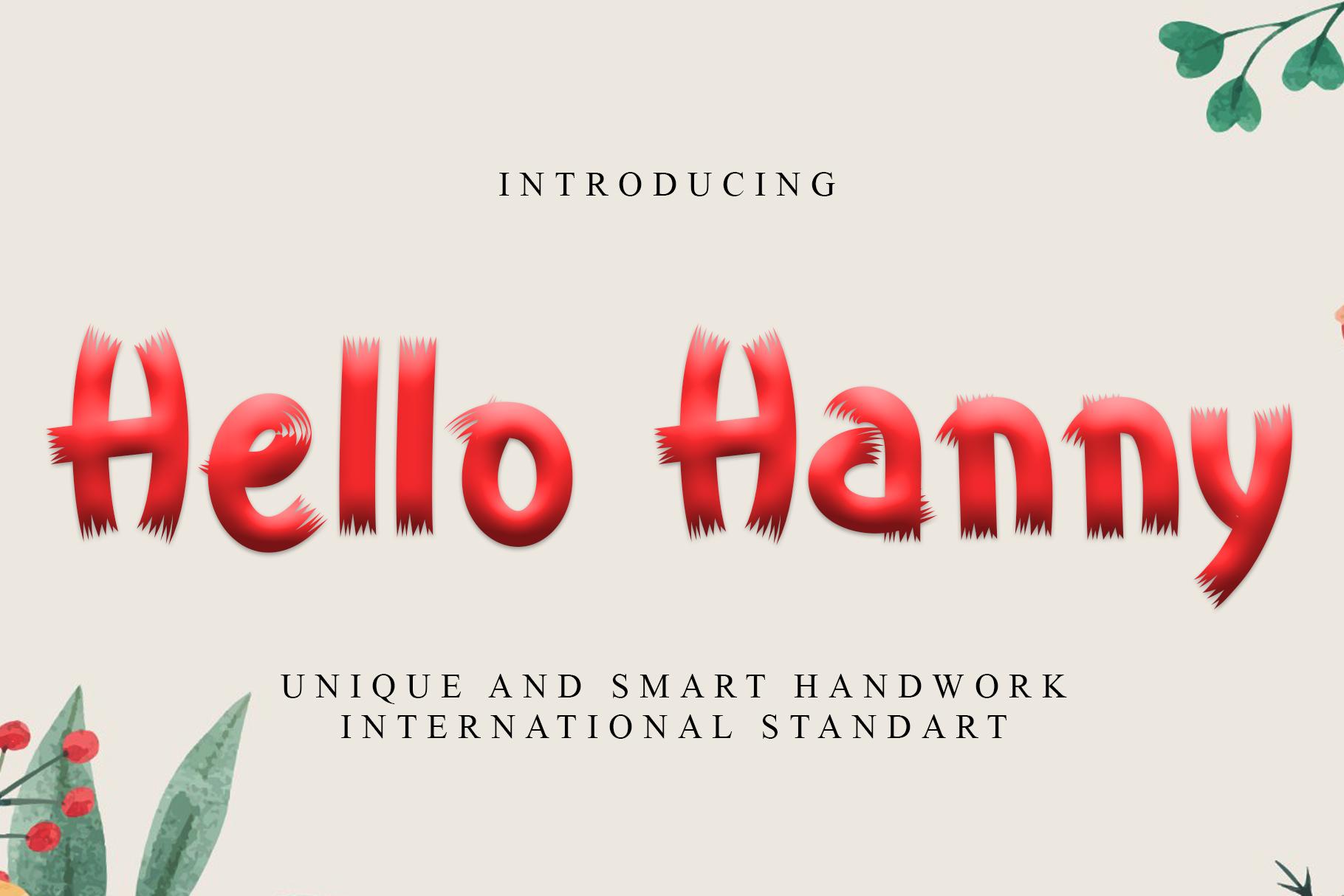 Hello Hanny Font