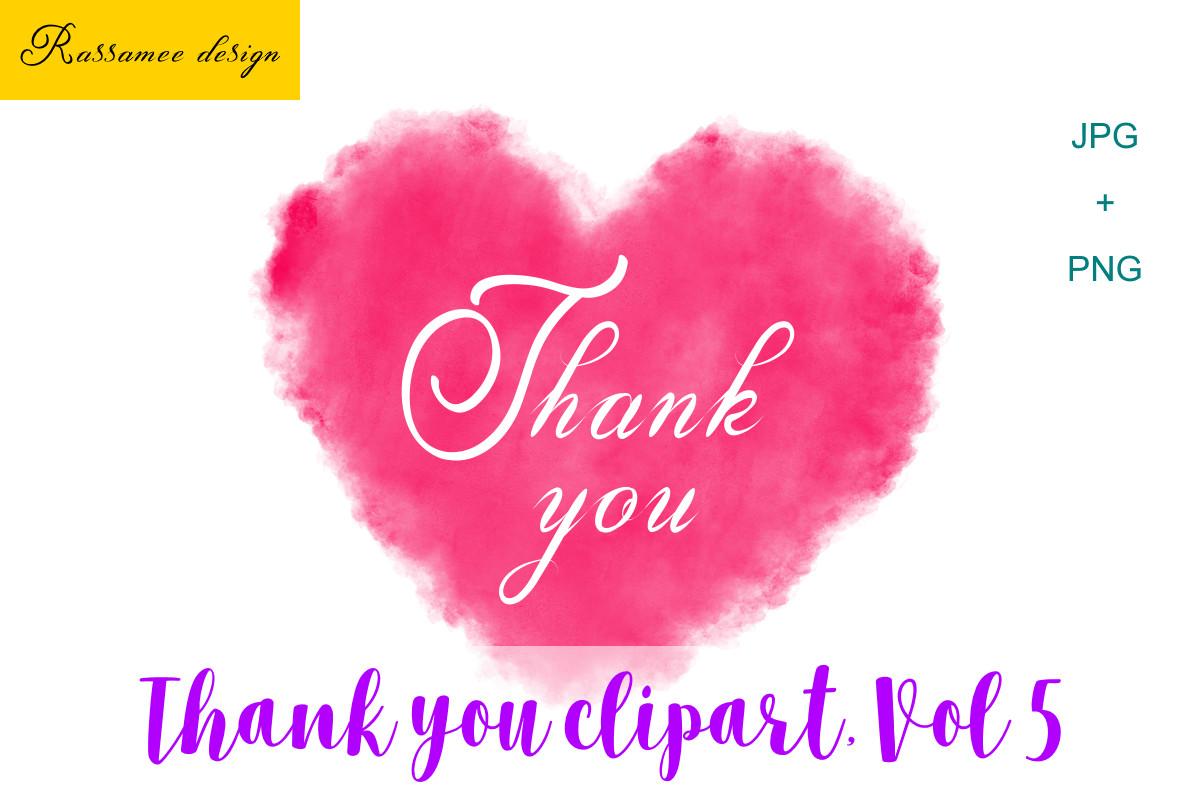 Thank You with Heart, Clipart