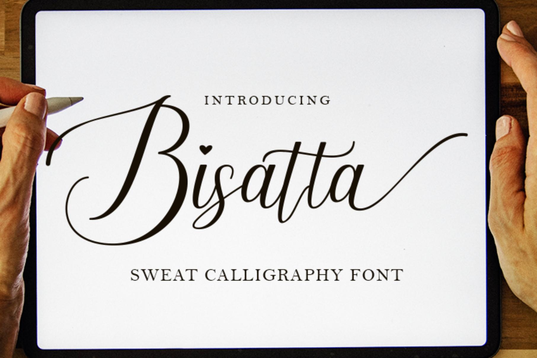 Bisatta Calligraphy Font
