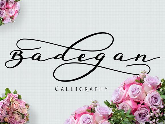 Badegan Calligraphy Font