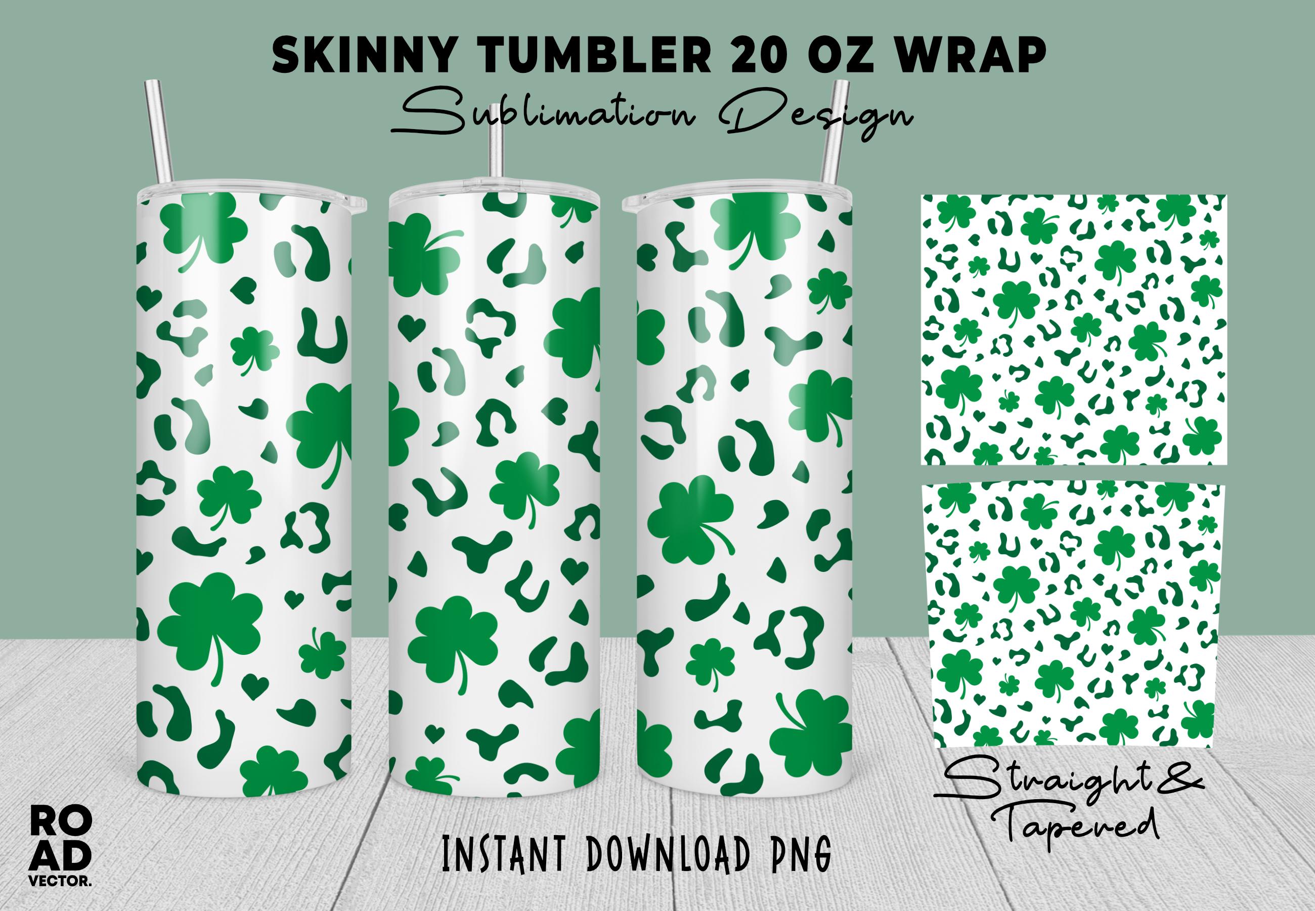 Shamrock Lucky Leopard Tumbler Wrap