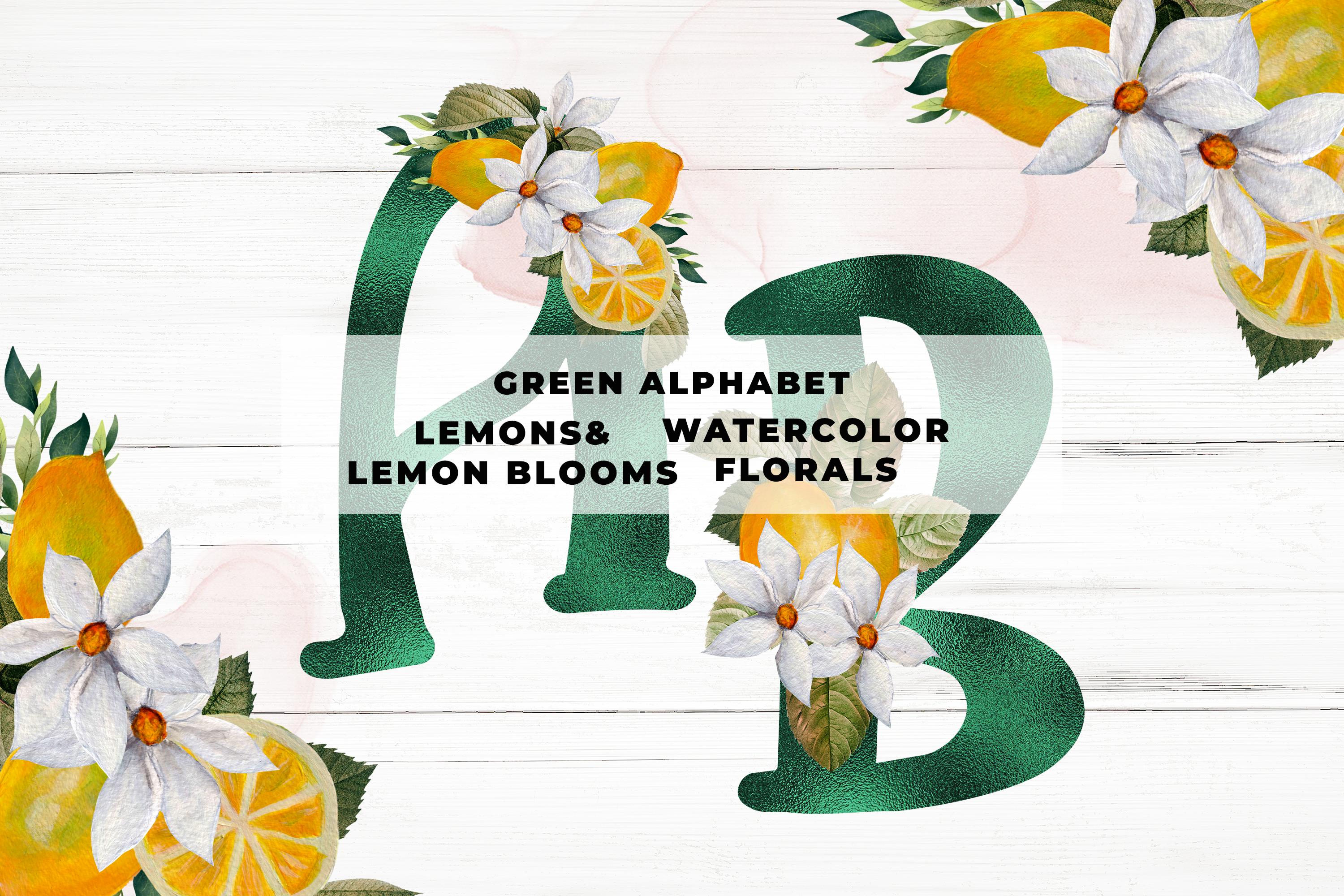 Green Floral Alphabet