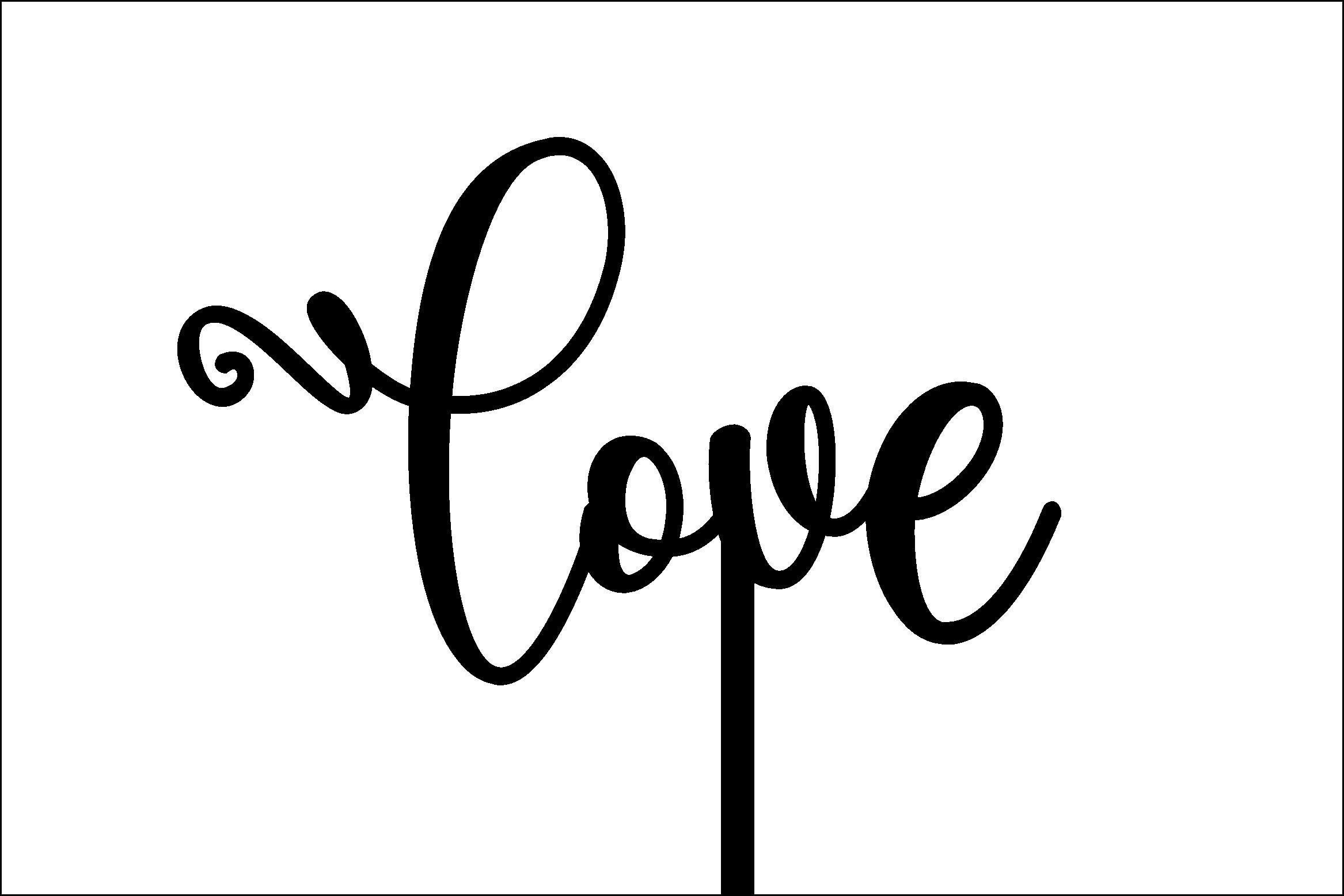 Love Cake Topper Cut File