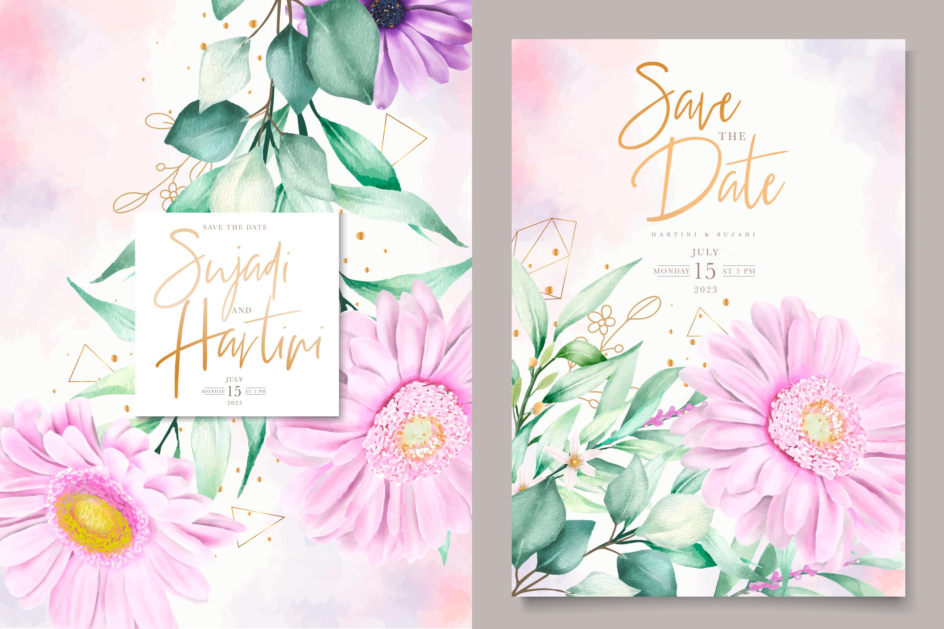 Watercolor DAISY Card Set