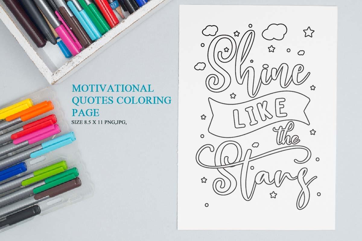Motivational Quotes Coloring Page