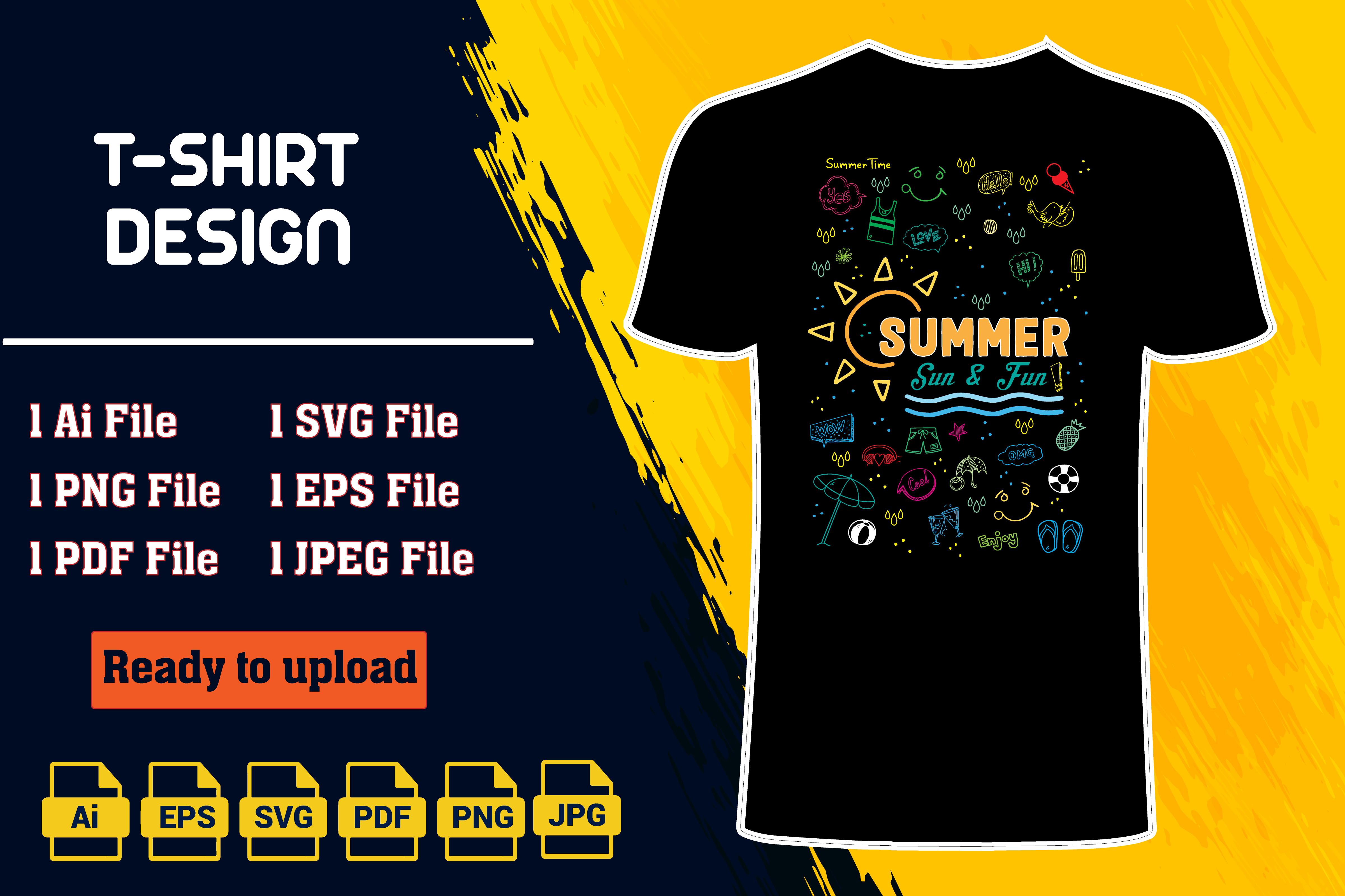 Summer  T-shirt Design .