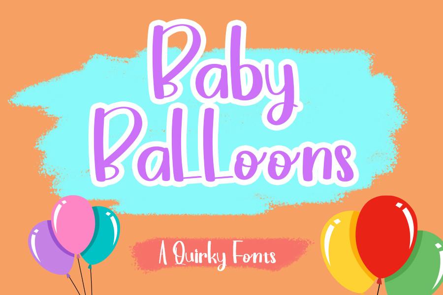 Baby Balloons Font