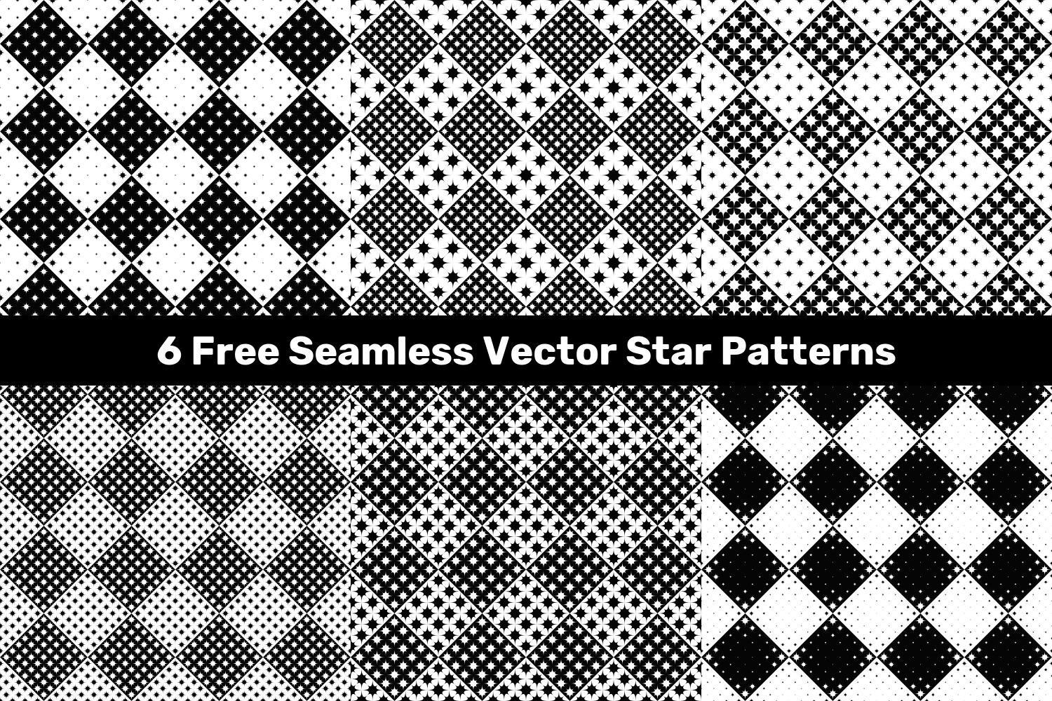 6 Free Seamless Vector Star Patterns