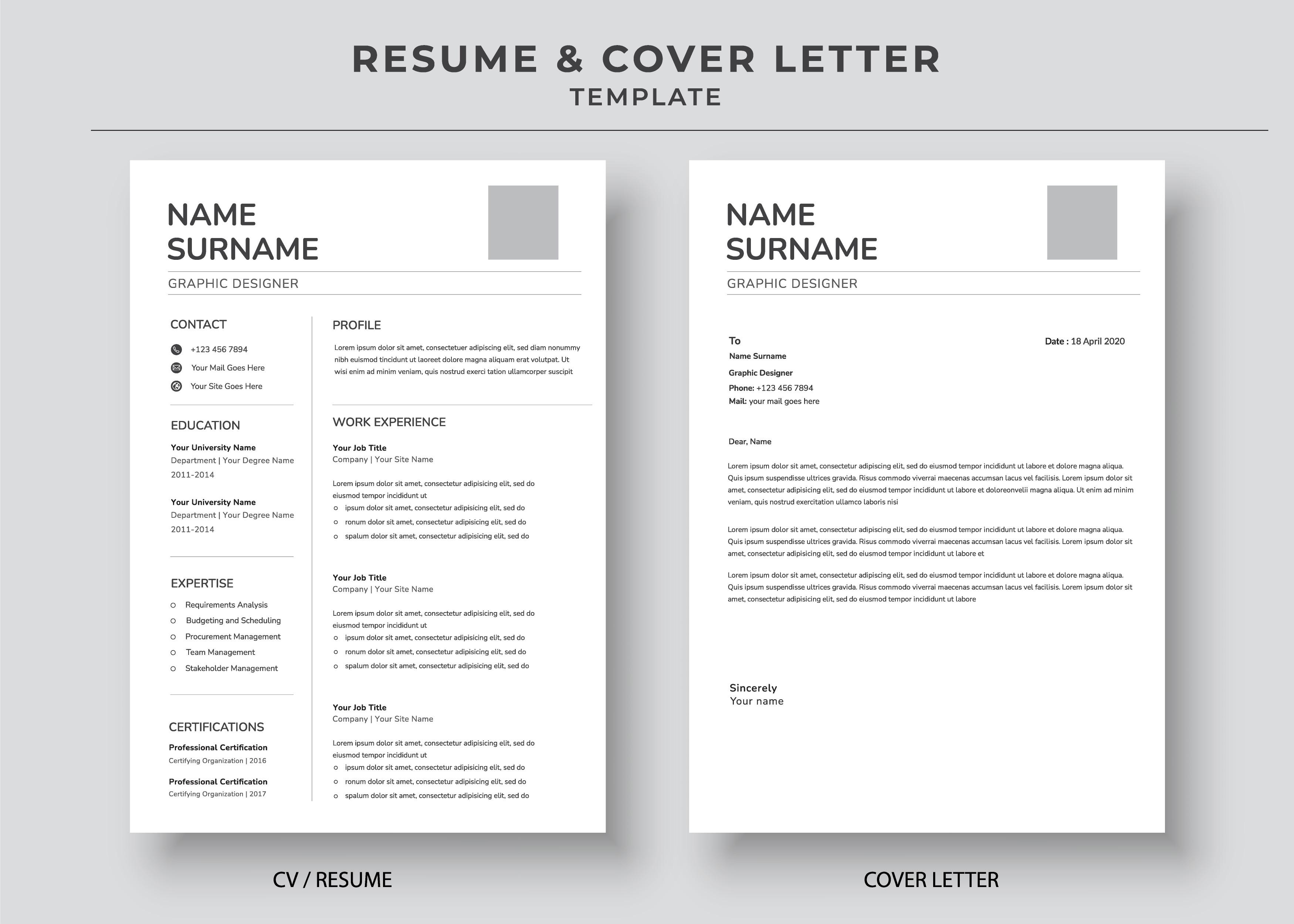 Resume and Cover Letter Template