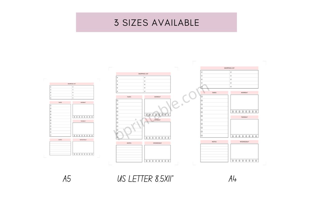 Weekly Planner 2 Pages